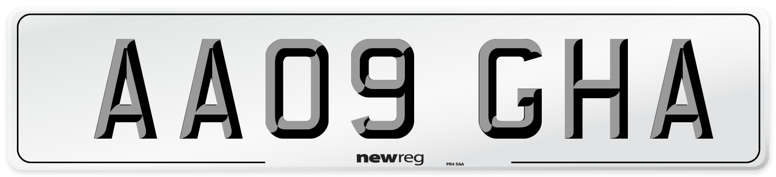AA09 GHA Number Plate from New Reg